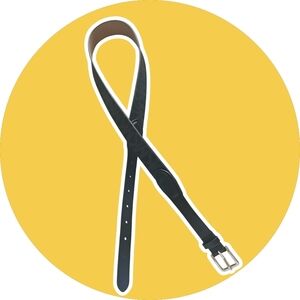 MICHAEL KORS BLACK LEATHER BELT